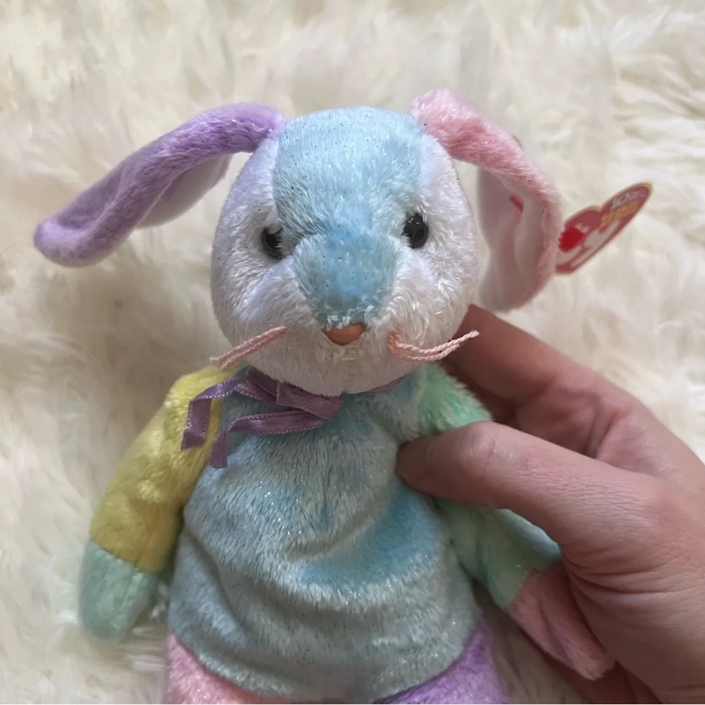 TY Beanie Babies “Dippy” Multicolor Rabbit Plush